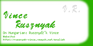 vince rusznyak business card